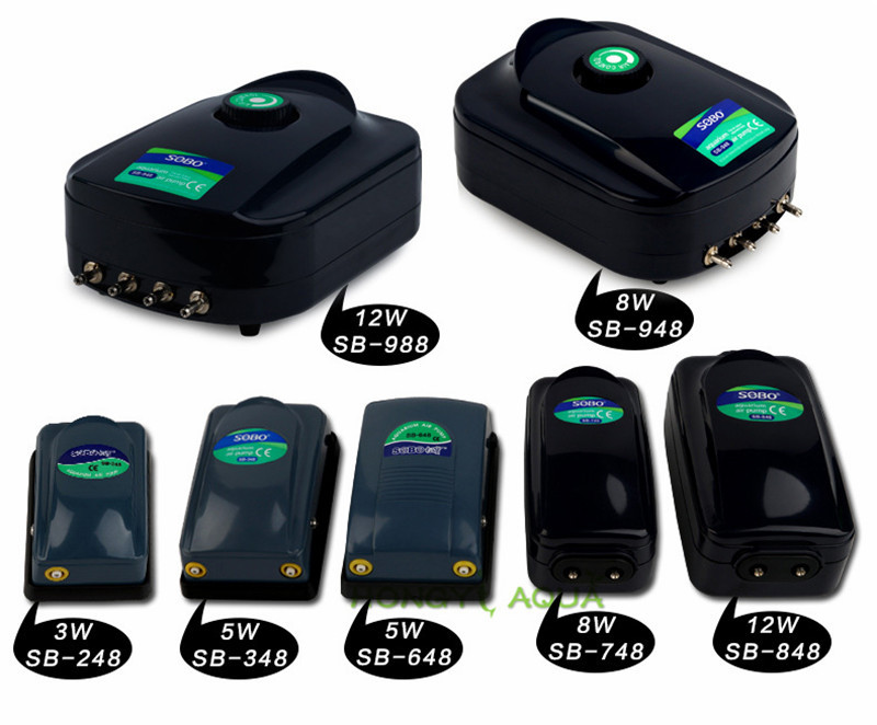 Rezervor de pește SOBO Pompă de oxigen Creșterea peștilor Pompă de aerare Consumabile pentru acvariu Pompă de aer Compresor de aer SB-248A/348A/648/748/848/948/988