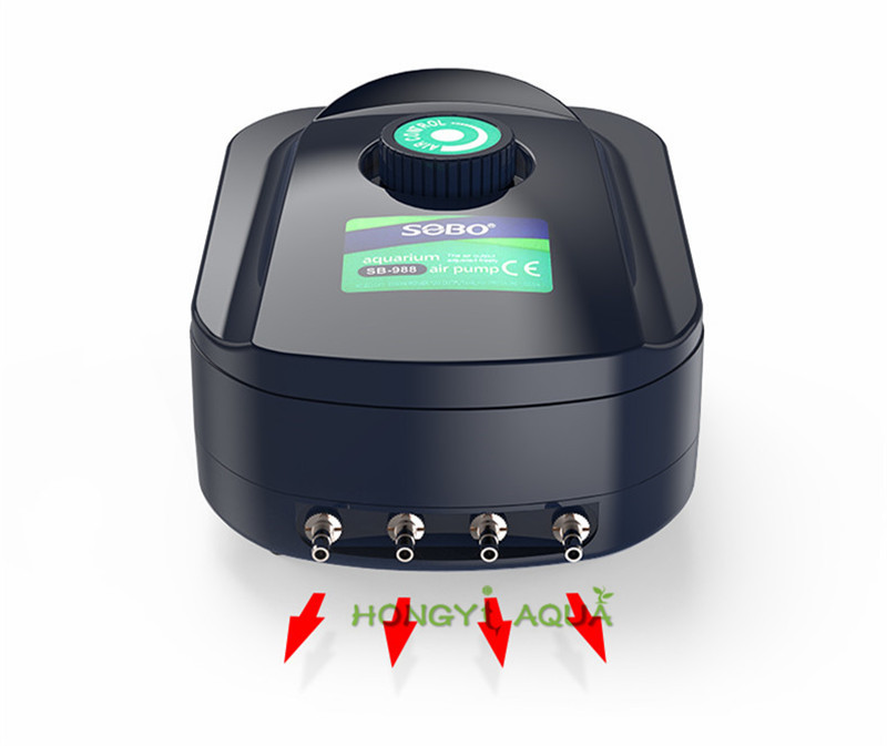 Rezervor de pește SOBO Pompă de oxigen Creșterea peștilor Pompă de aerare Consumabile pentru acvariu Pompă de aer Compresor de aer SB-248A/348A/648/748/848/948/988