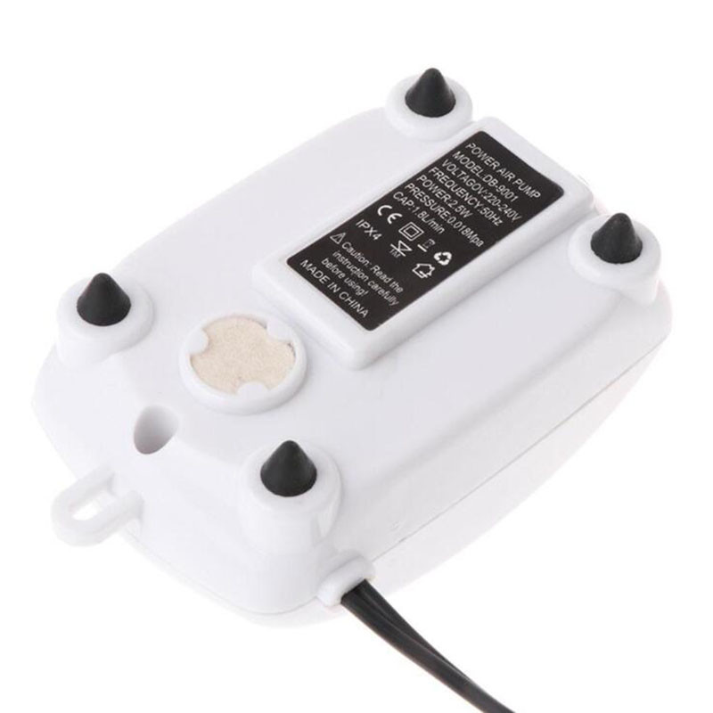 2.5W rezervor de pește de acvariu pompă de aer de oxigen mini pompă de compresor de aer pentru rezervor de pește de acvariu pompă de oxigen pentru rezervor de zgomot ultra scăzut Accesorii pentru rezervor