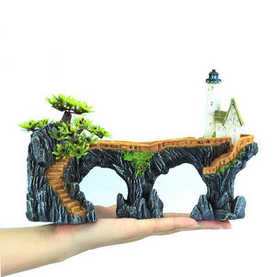 Zivju tvertņu akvārija aksesuāri Rotaslietas Sveķi Rockery Ornament House Akvārija ainavu veidošana Zivju tvertņu dekorēšana Amatniecības piederumi mājdzīvniekiem