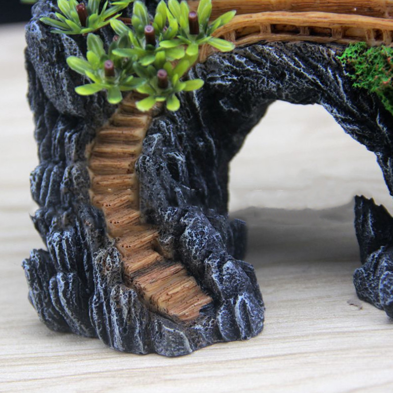 Αξεσουάρ ενυδρείου δεξαμενής ψαριών Κοσμήματα Ρητίνης Rockery Διακοσμητικό Σπίτι Ενυδρείο Εξωραϊσμός Διακόσμηση Δεξαμενής Ψαριών Προμήθειες για κατοικίδια χειροτεχνίας