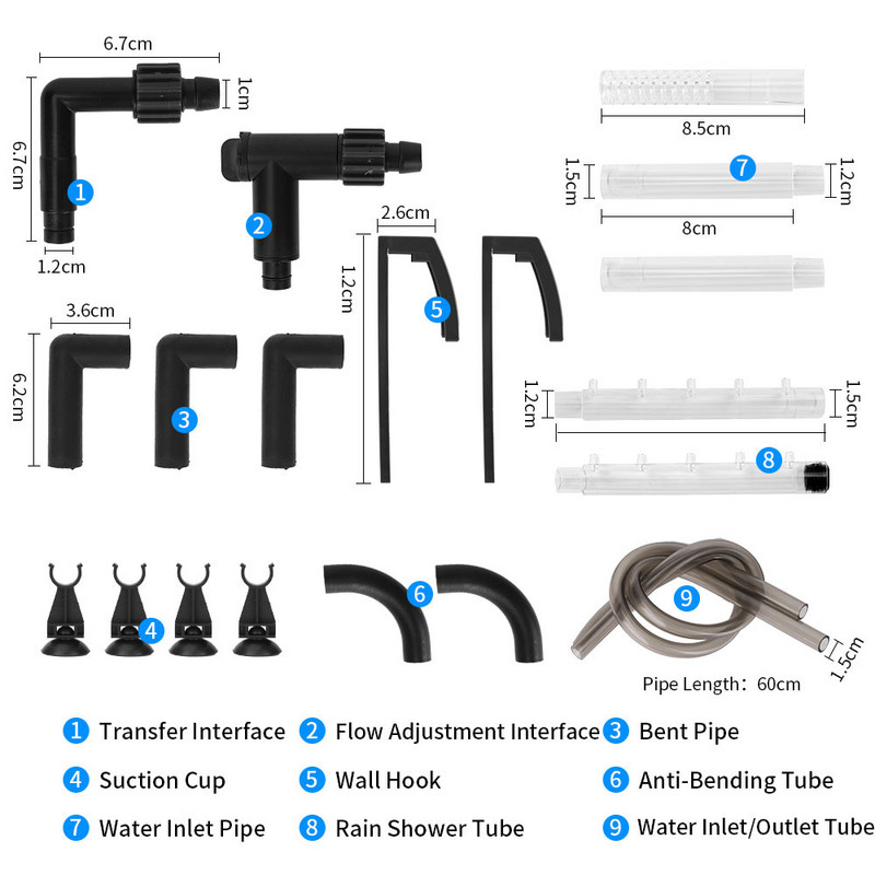 Vanjski filtar spremnika za akvarij Biokemijski filtar rezervoara za ribe Bačva Ultra tihi prozirni spremnik 13W/11,5W