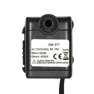 600L/H 8W Αντλία Νερού Υποβρύχια Αντλία Για Ενυδρείο Σιντριβάνι Αντλία Δεξαμενής Ψαριών Αντλίες Λίμνης Κήπου Σιντριβάνι Mini Pomp 110-240V 4W