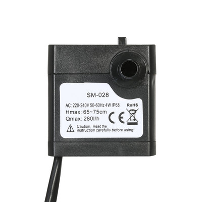 600L/H 8W Αντλία Νερού Υποβρύχια Αντλία Για Ενυδρείο Σιντριβάνι Αντλία Δεξαμενής Ψαριών Αντλίες Λίμνης Κήπου Σιντριβάνι Mini Pomp 110-240V 4W