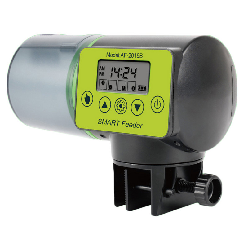 Готина автоматична хранилка за риба Цифров аквариум Аквариум Електрическа пластмасова хранилка за таймер Дозатор за храна Инструмент Хранилка за риба
