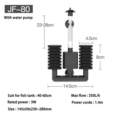 SUNSUN JF-80 JF-120 JF-160 3 u 1 filter Fish Tank Sustav za recikliranje vode Akvarij s pumpom