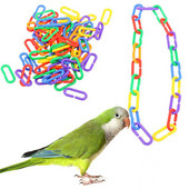 100 τμχ Parrot C-clip Toy Πλαστικά παιχνίδια με γάντζο C-link για African Grey Conure Cockatiel Colorful Parrot Hook Link Bird Toys