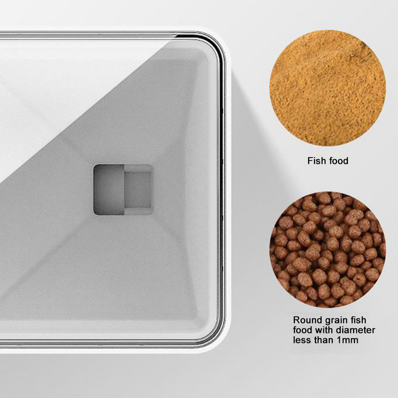 LED аквариум Цифров аквариум 500 ml Интелигентна цифрова автоматична хранилка за риби с таймер Хранене за домашни любимци Дозатор за храна за риби