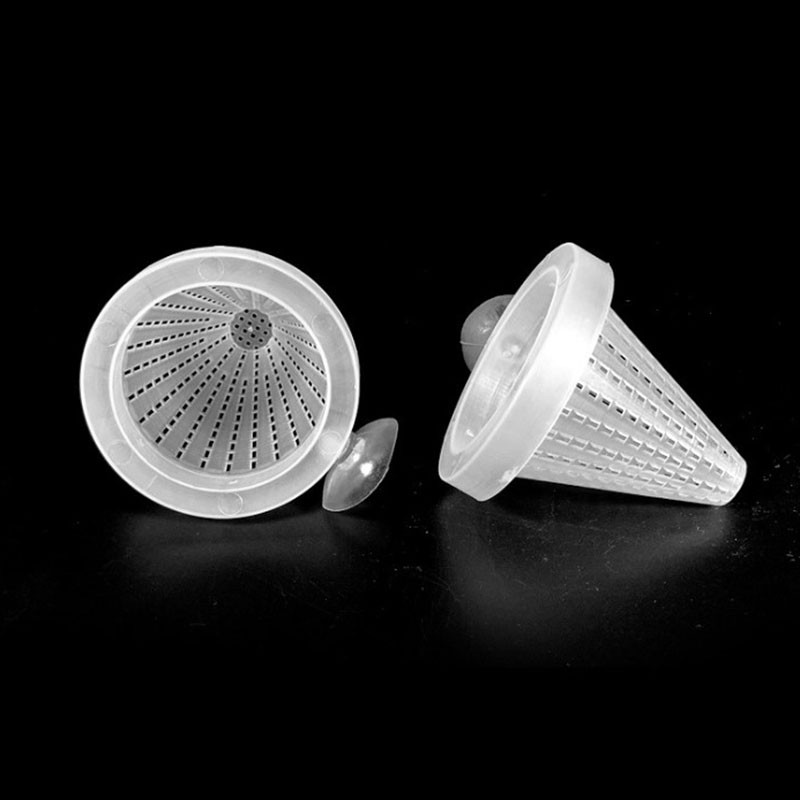 1 tk imemiskorviga plastikust söötja akvaariumi punase ussi söötmiseks paagi koonuse jaoks elava toidu koonuselise punkri korvi tarvikud