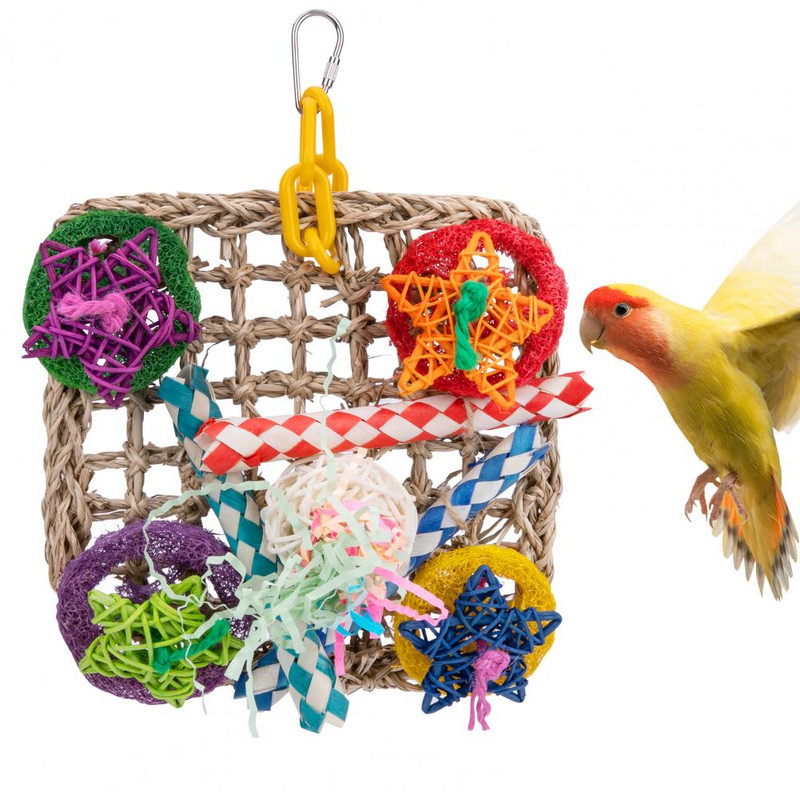 Παιχνίδι Safe Parrot Swing Πολύχρωμα Παιχνίδια με πεντάκτινα αστέρια πολύχρωμα παιχνίδια κλουβιού Παιχνίδια μασήματος κούνιας πουλιών