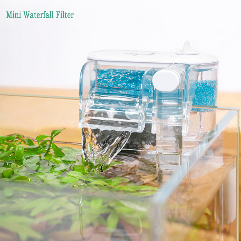 USB 5v Mini επιτοίχιο φίλτρο δεξαμενής ψαριών Μικρή αντλία κυκλοφορίας 3 σε 1 Καθαρισμός νερού Καταρράκτης Οξυγόνωση Σίγαση Οικιακό