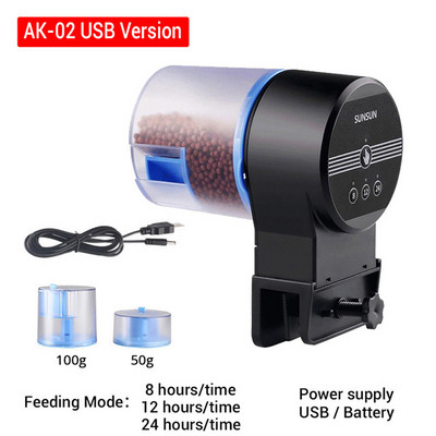 sunsun Automatic Feeder Aquarium Goldfish Smart Timing Auto Fish Feeder Timer Hranjenje hranom 8/12/24 sata Timer Feeding