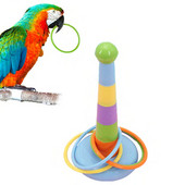 Αστεία Mini Ferrule Toy for Parrot Intelligence Developmental Game Colorful Rings Εκπαίδευση δραστηριότητας για τα πουλιά Toy Drop Shipping