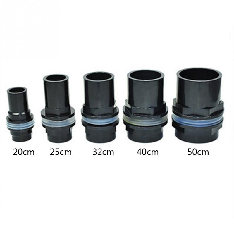 20mm/25mm/32mm/40mm/50mm 1 buc. Conector de rezervor drept PVC, țeavă impermeabilă, îmbinare pentru acvariu, accesorii pentru acvariu