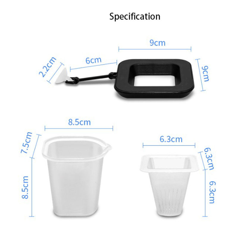 1 tk plastikust sööturikomplekt koos iminapaga akvaariumi punase ussi söötmiseks akvaariumi koonuse jaoks.