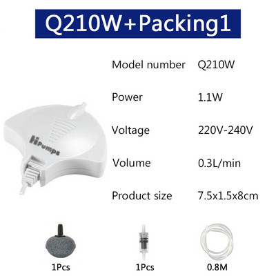 Super Silent Air Pump JEBO Black/White Nano Hang On Quiet mut Me Mini Air Tube Air Stone Aquarium Fish Water Plant Tank