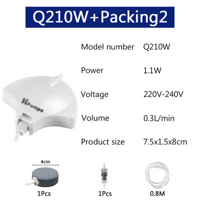 Super Silent Air Pump JEBO Black/White Nano Hang On Quiet mut Me Mini Air Tube Air Stone Aquarium Fish Water Plant Tank