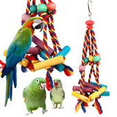 Bird Chewing Toy Funny Βαμβακερό Σχοινί Παπαγάλος Παιχνίδι Ανθεκτικό στο Δάγκωμα Πουλί Παιχνίδι Cockatiel Εκπαίδευση Παιχνίδι Διακοσμητικό κλουβί πουλιών