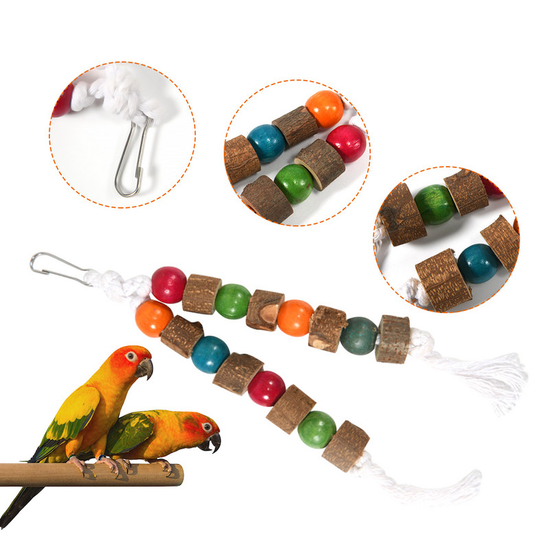 Bird Chewing Toy Funny Βαμβακερό Σχοινί Παπαγάλος Παιχνίδι Ανθεκτικό στο Δάγκωμα Πουλί Παιχνίδι Cockatiel Εκπαίδευση Παιχνίδι Διακοσμητικό κλουβί πουλιών
