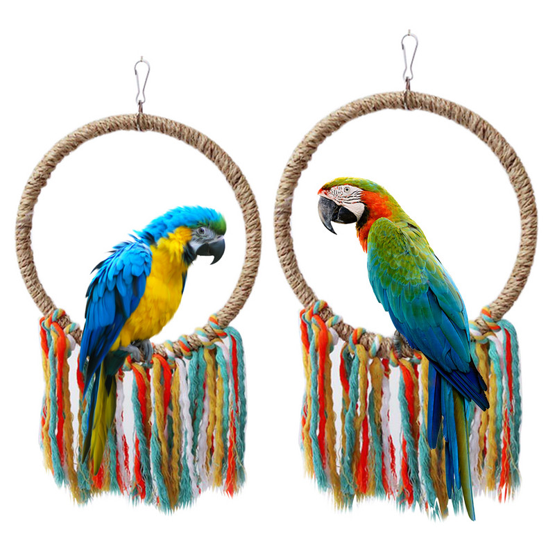 Bird Chewing Toy Funny Βαμβακερό Σχοινί Παπαγάλος Παιχνίδι Ανθεκτικό στο Δάγκωμα Πουλί Παιχνίδι Cockatiel Εκπαίδευση Παιχνίδι Διακοσμητικό κλουβί πουλιών
