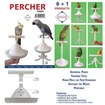 CAITEC Parrot Stand Bird Toys Φορητό εργαλείο πέρκας και εκπαίδευσης Ελαφρύ Βάση πουλιών Ασφαλές ανθεκτικό εργαλείο για παπαγάλους όλων των μεγεθών