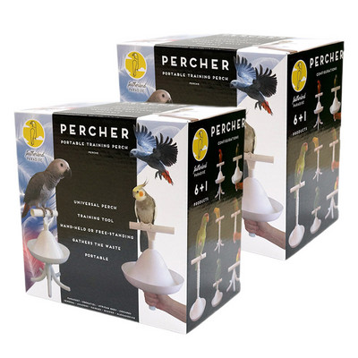 CAITEC Suport pentru papagali Jucării pentru păsări Biban portabil și instrument de antrenament Suport pentru păsări cu greutate redusă Instrument robust și sigur pentru papagali de toate dimensiunile