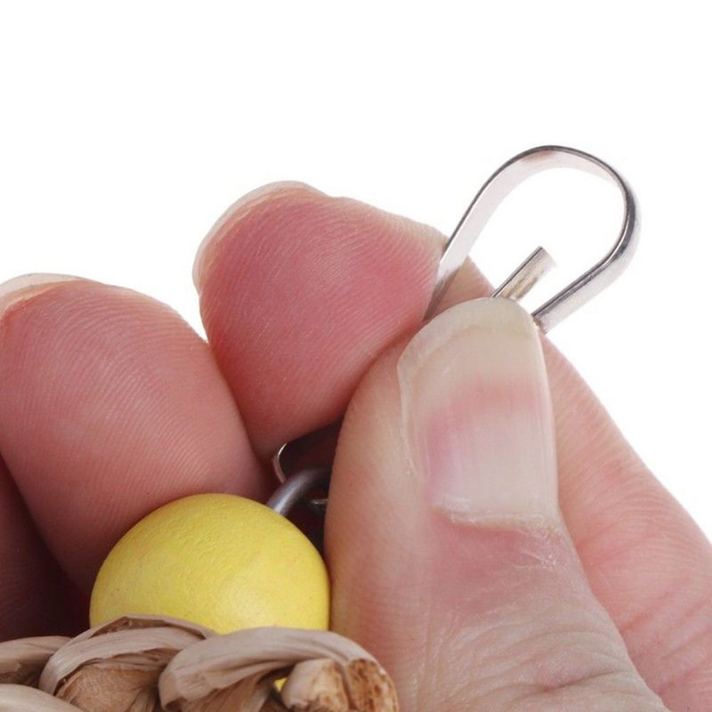 1 buc. Jucărie de păsări papagal, iarbă de mestecat, cușcă suspendată, leagăn, jucării de mestecat cu clopot, lemn natural, cadouri de Crăciun