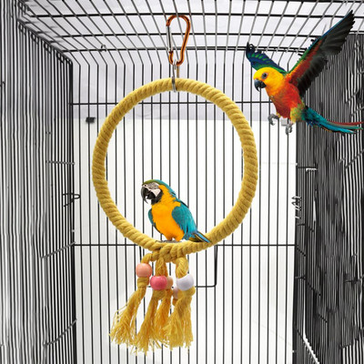 Интересна играчка за люлка за птици Лека интерактивна твърда играчка за папагал за домашни любимци, клетка за люлка за птици