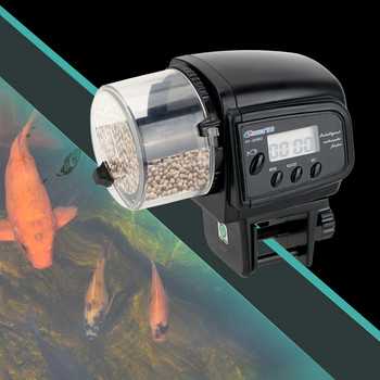 100ML Αυτόματος τροφοδότης ψαριών με χρονοδιακόπτη LCD οθόνη τροφοδοσίας ψαριών ενυδρείου για δεξαμενή ψαριών ενυδρείου