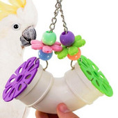 Pet Parrot Toys Bird Toy Pipeline Toy Acrylic Bite String Parrot Toys Intelligence Paw Grinding Stand Παιχνίδι για αξεσουάρ κλουβιού