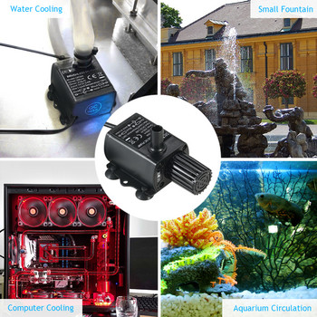 Mini USB Water Pump Ultra-quiet Brushless Submersible Fountain Aquarium Waterproof Circulating 300L/H Lift Water Pump 5V 4,8W
