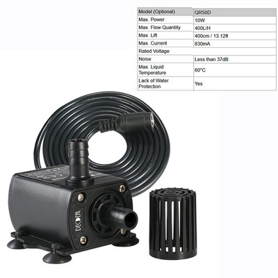 Mini USB veepump Ülivaikne harjadeta sukeldatav purskkaev akvaarium veekindel tsirkuleeriv 300 l/h tõstetav veepump 5 V 4,8 W