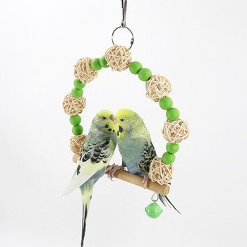 Candy Color Bird Toy Swing Parrot Toy Swing Paparot Hamock Ring Peony Pet Birds Supplies