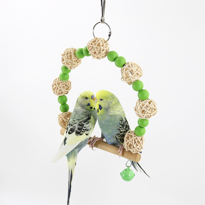 Candy Color Bird Toy Swing Parrot Toy Swing Paparot Hamock Ring Peony Pet Birds Supplies