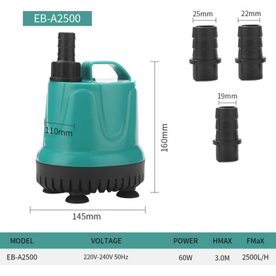 Īpaši kluss mini bezsuku ūdens sūknis iegremdējamais ūdens strūklakas sūkņa filtrs ūdensizturīgs snīpis strūklaka zivju bļoda akvārija dīķis