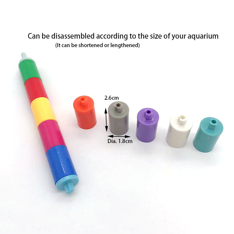 Πολύχρωμο Aquarium Air Stone Bubble Stone Αντλία οξυγόνου Δεξαμενή ψαριών Στολίδι Αξεσουάρ ενυδρείου Η διακόσμηση μπορεί να αποσυναρμολογηθεί εύκολα