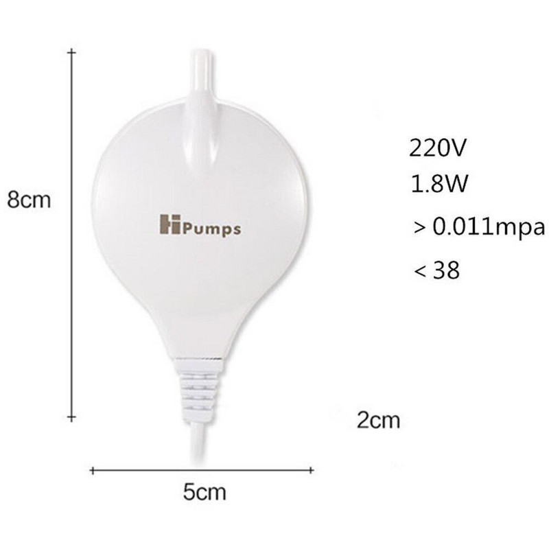 Mini pompă de aer agăța masa rezervorului de ventuză crește pompa de oxigen mut sunet scăzut Compresor de aer balon de piatră cu bule pentru acvariu