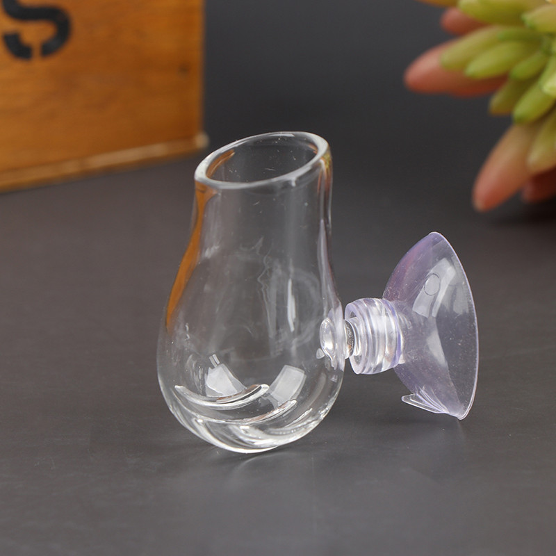 Γυάλινη γλάστρα για φλιτζάνι φυτών Κρεμαστή δεξαμενή ψαριών Waterweed Cup Water Planting Κυλίνδρος Τροφοδότης Κύπελλο Διακοσμητικό Ενυδρείο