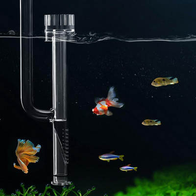 Mini Glass Lily Pipe Skimmer beömlő szűrőrendszer Akváriumi akvárium kellékek