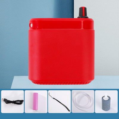 1 gab. Pārnēsājams skābekļa sūknis 3l/min Uzlādējams kluss USB gaisa sūknis gaisa kompresors zivju tvertnes akvārija piederumi