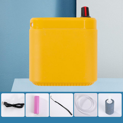 1 gab. Pārnēsājams skābekļa sūknis 3l/min Uzlādējams kluss USB gaisa sūknis gaisa kompresors zivju tvertnes akvārija piederumi