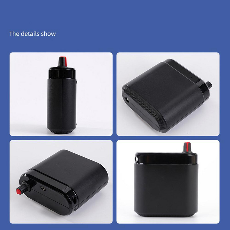 1 gab. Pārnēsājams skābekļa sūknis 3l/min Uzlādējams kluss USB gaisa sūknis gaisa kompresors zivju tvertnes akvārija piederumi