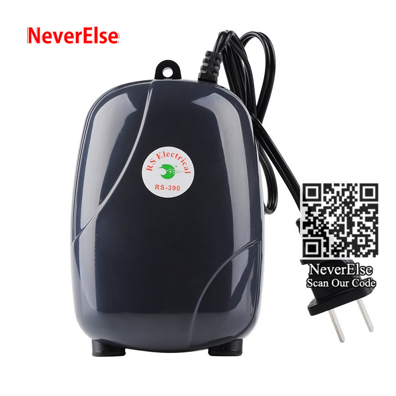 Akvārija gaisa sūknis, kompresors, aerators ar vienu/dubultu izeju + aksesuāri ar gaisa burbuļu akmens cauruli 3 W/5 W zivju tvertnes dīķa skābekļa sūknis