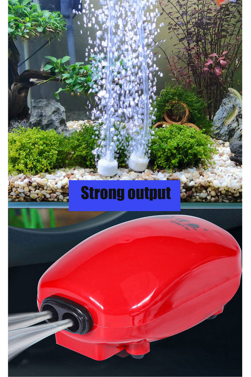 Akvaariumi hapnikupump kalapaak vaikne õhukompressor aeraator kaasaskantav miniaeraator akvaariumi tarvikud 2,5W / 3W