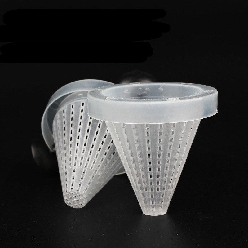 2 τμχ Ενυδρείο ακρυλικό φλιτζάνι τροφοδοσίας Aquatic Plant Pot Brine Grimp Live Red Worm Τροφοδότης ψαριών για ενυδρεία με αναρρόφηση