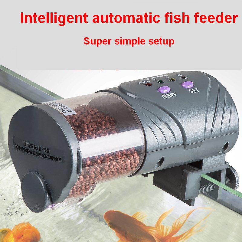 Täisautomaatne söötja akvaariumi Smart Timing Mini automaatne kalasöötja Multifunktsionaalne praktiline toidujaotur
