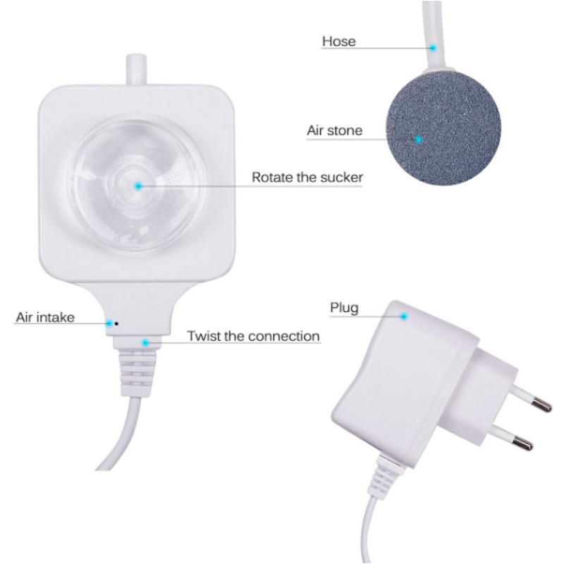110V 220V 1.8W Ultra Silent akváriumi légszivattyú akváriumi nano légkompresszor légkövekkel szilikoncsövek hidroponikus szivattyúk