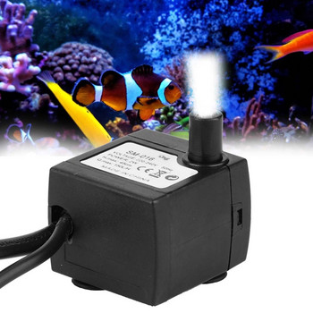 Αντλία Δεξαμενής Ψαριών Με 4 Φωτιστικό LED Για Ενυδρείο Rockery Σιντριβάνι Αντλία Οξυγόνου Ψαριών Διακοσμητικό Φανάρι Ενυδρείου Νέα