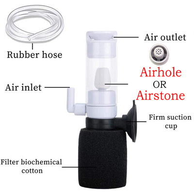 Αξεσουάρ Πνευματικού Φίλτρου Ενυδρείου Mini Internal Purifier Fish Tank Multi Layer Filter Media for Increase Oxygen Air Pump