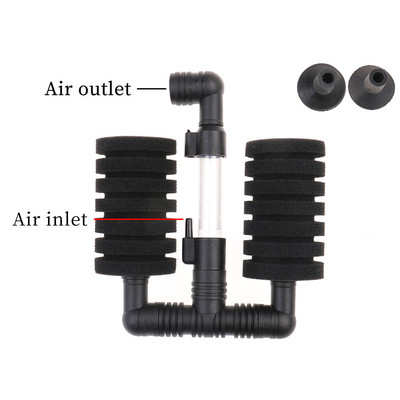Αξεσουάρ Πνευματικού Φίλτρου Ενυδρείου Mini Internal Purifier Fish Tank Multi Layer Filter Media for Increase Oxygen Air Pump